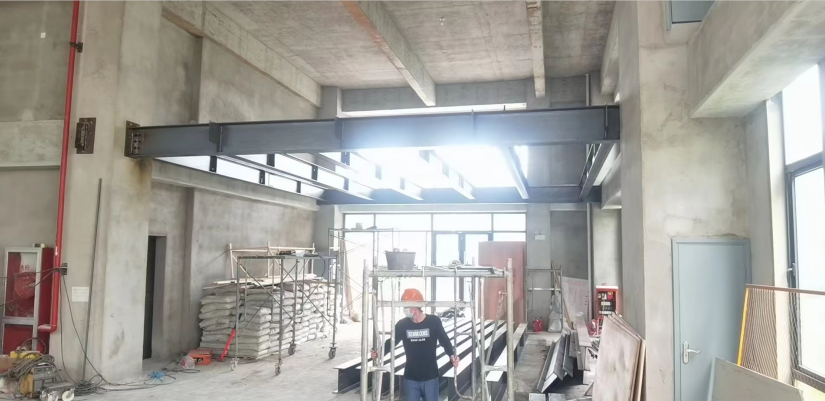 鋼結(jié)構(gòu)夾層主梁副梁連接施工 鋼結(jié)構(gòu)夾層主梁副梁連接施工