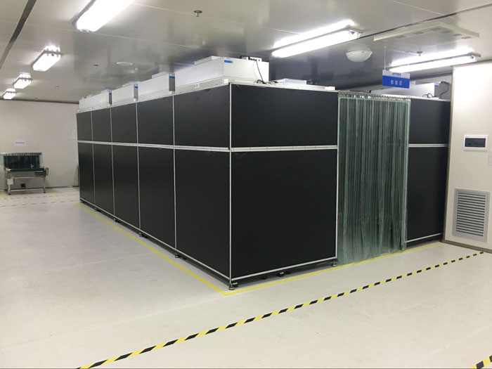 松江電子廠房裝修局部百級潔凈室圖片